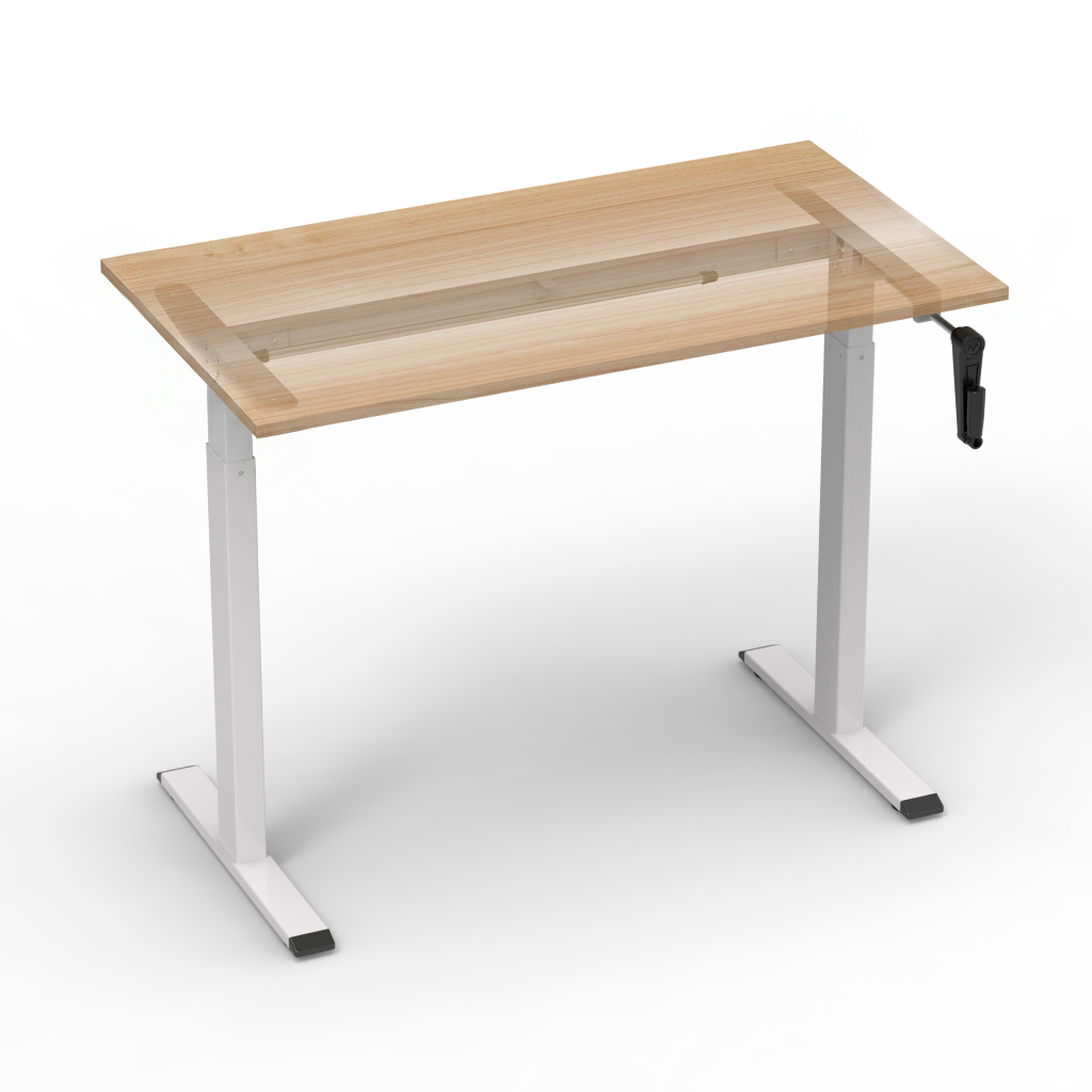 biurko z korbka Biurko regulowane korbkä